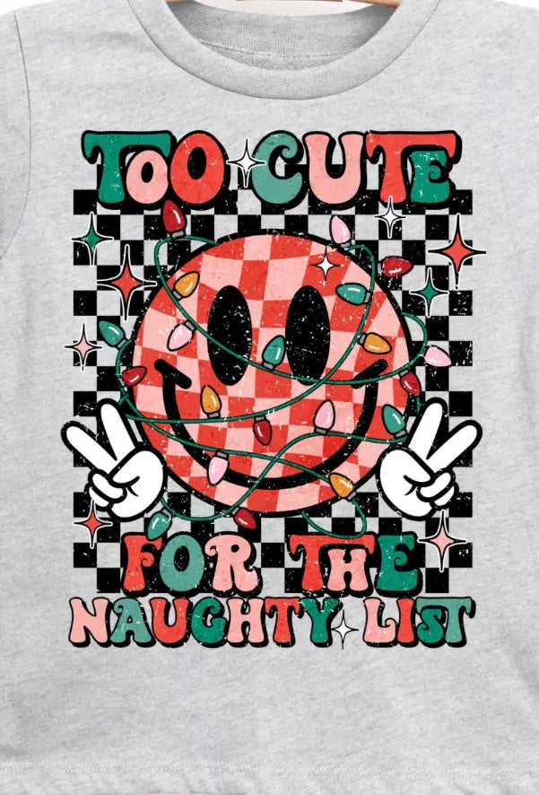 Too Cute For The Naughty List Onesie