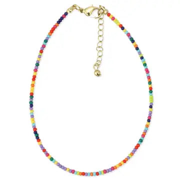 Anklet - Pastel Rainbow Tiny Bead