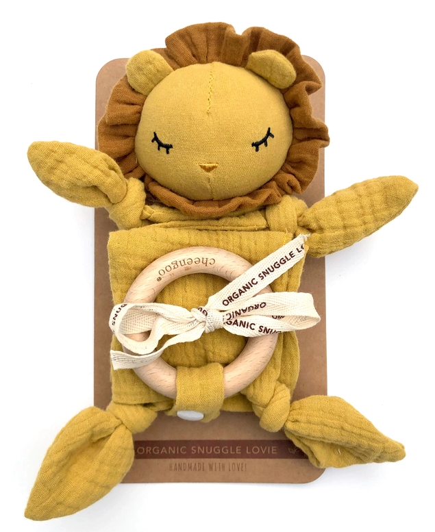 Organic Lion Snuggle Lovie Blanket