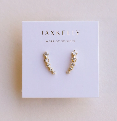 Crawler Earrings - White