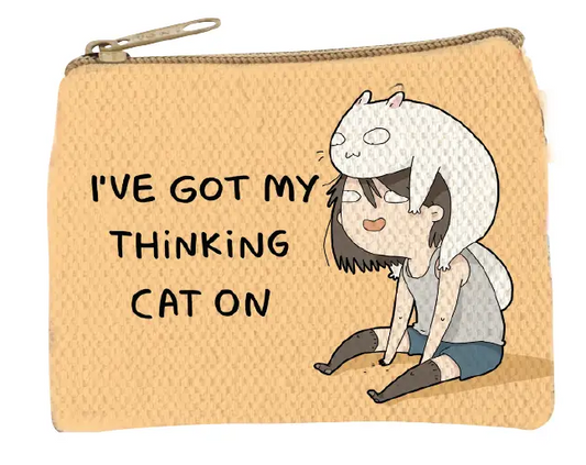 Thinking Cat On Coin Purse