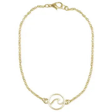 Anklet - Catch A Wave Gold