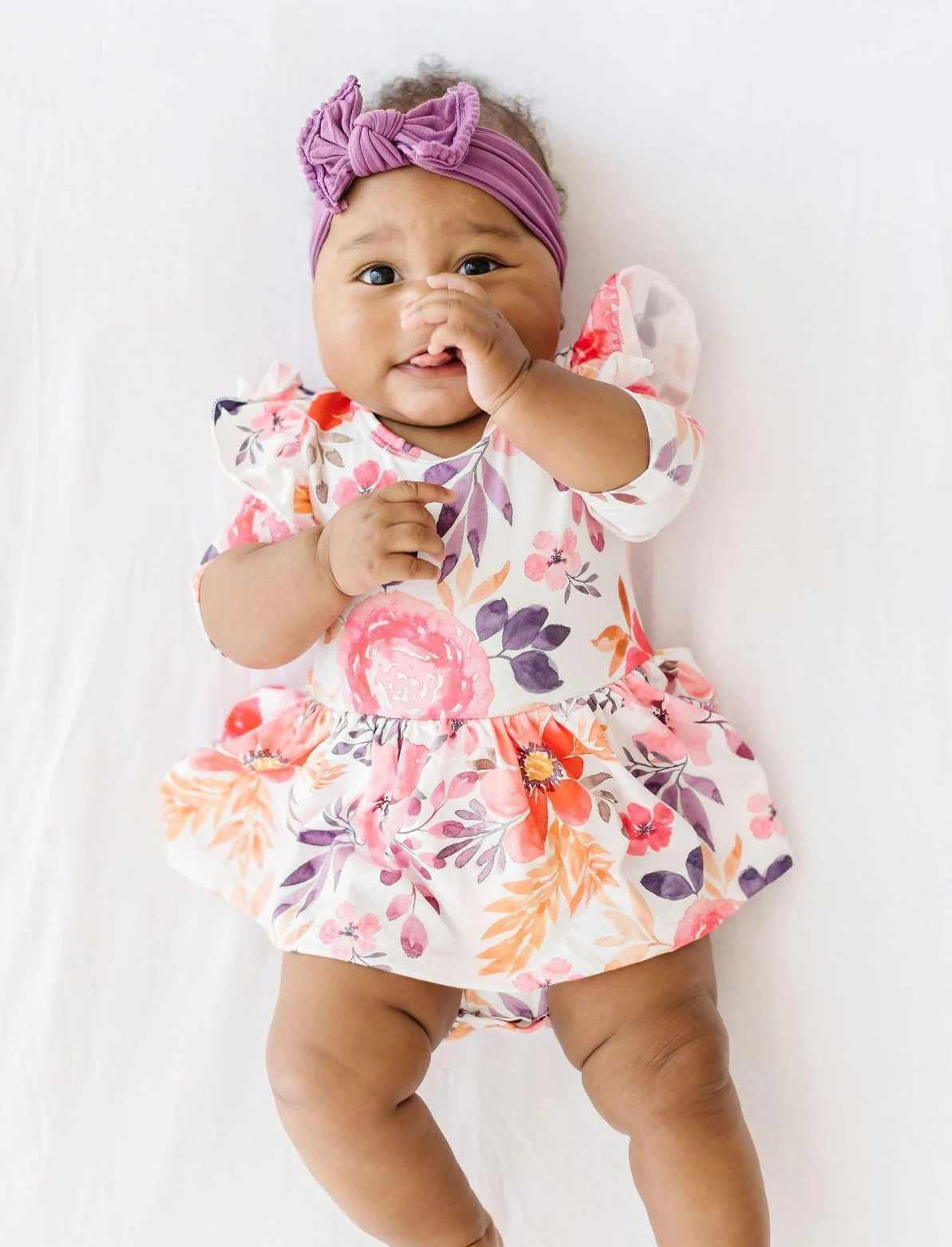 Tangerine Leaves Twirl Bodysuit