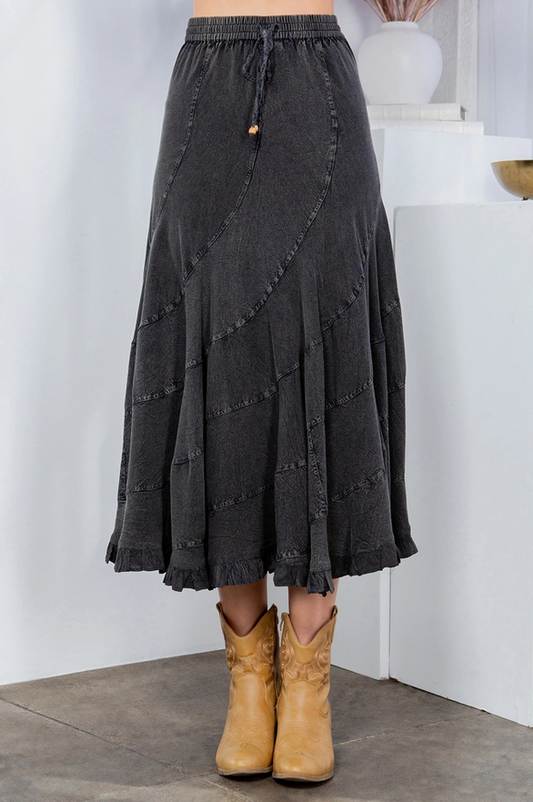 Boho Flair Asymmetrical Panel Skirt