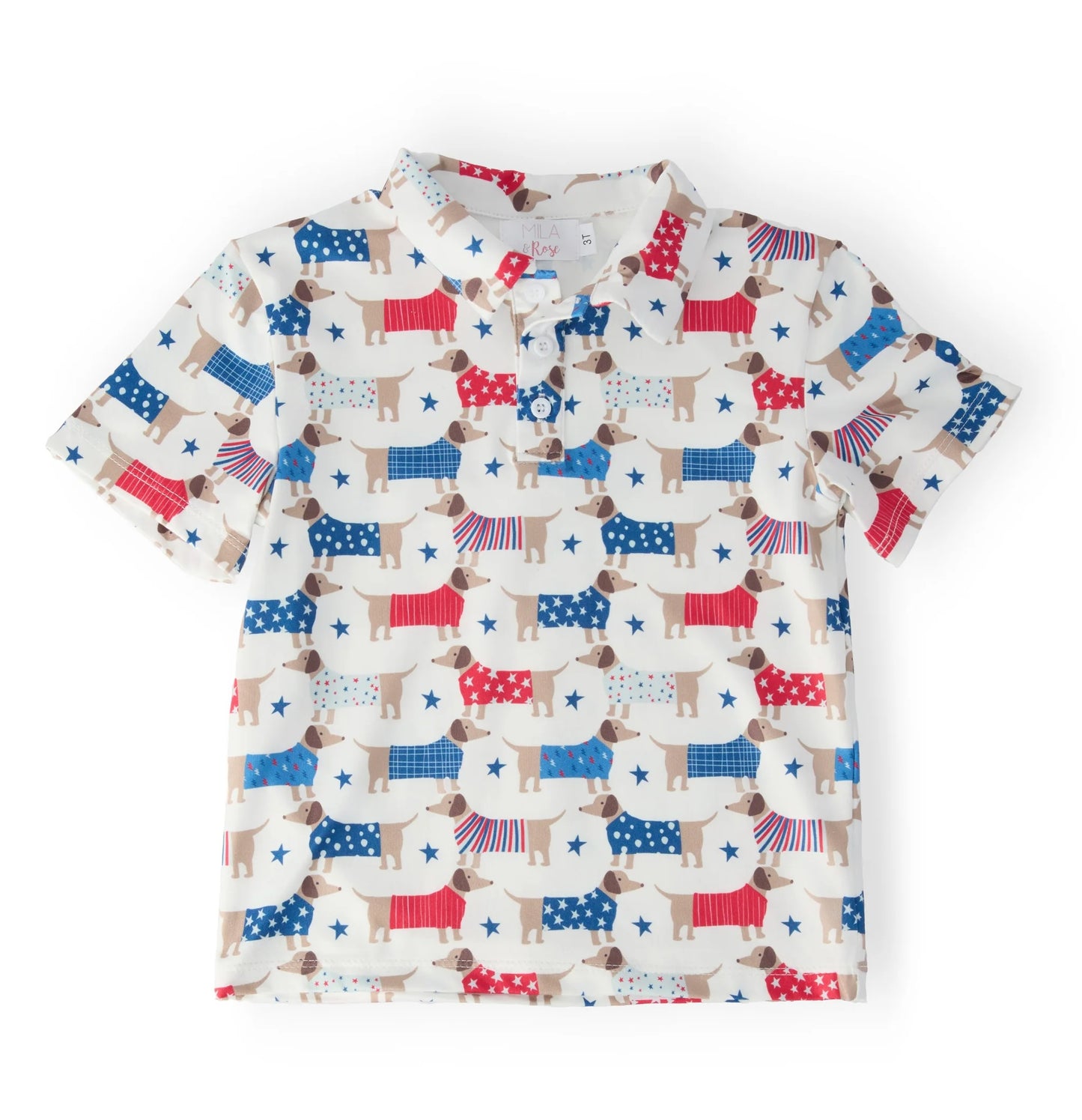 Boys Patriotic Pups Polo Shirt