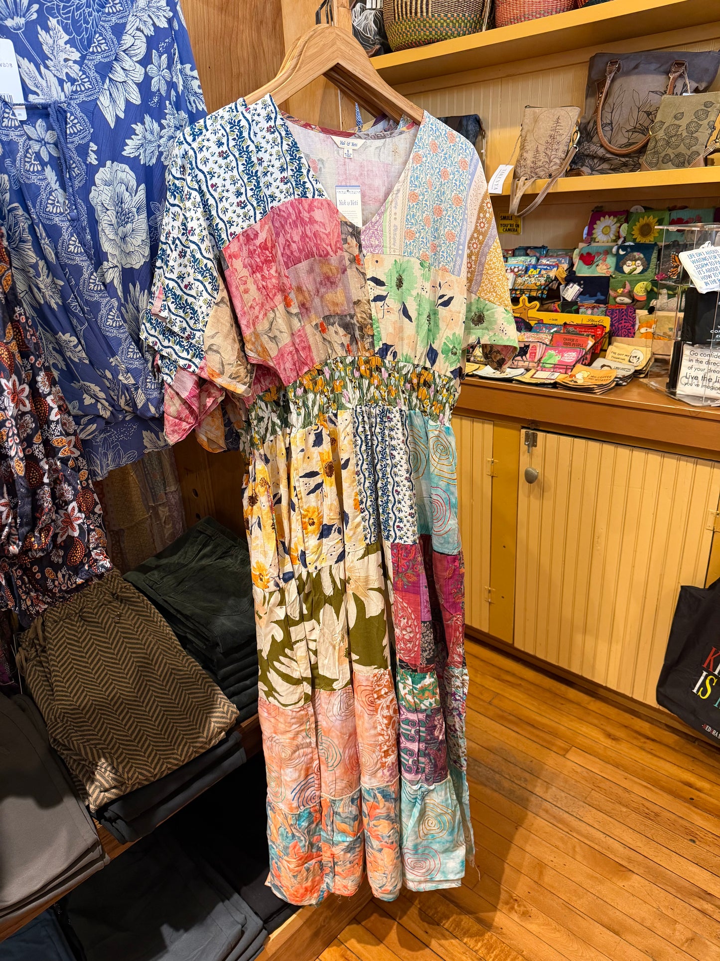 Half Sleeve Patchwork Dress