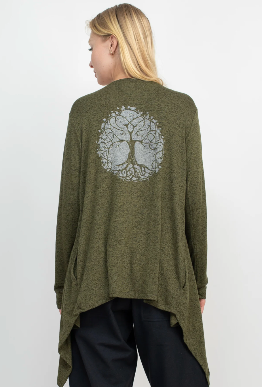 Boho Tree Waterfall Soft Cardigan