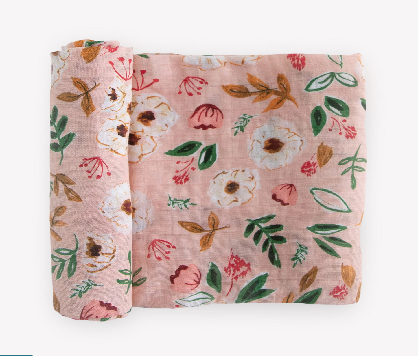 Cotton Muslin Swaddle Vintage Floral