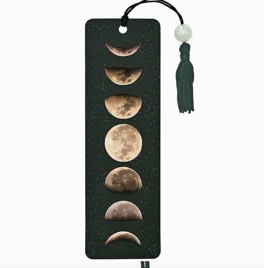 Moon Phases Beaded Bookmark
