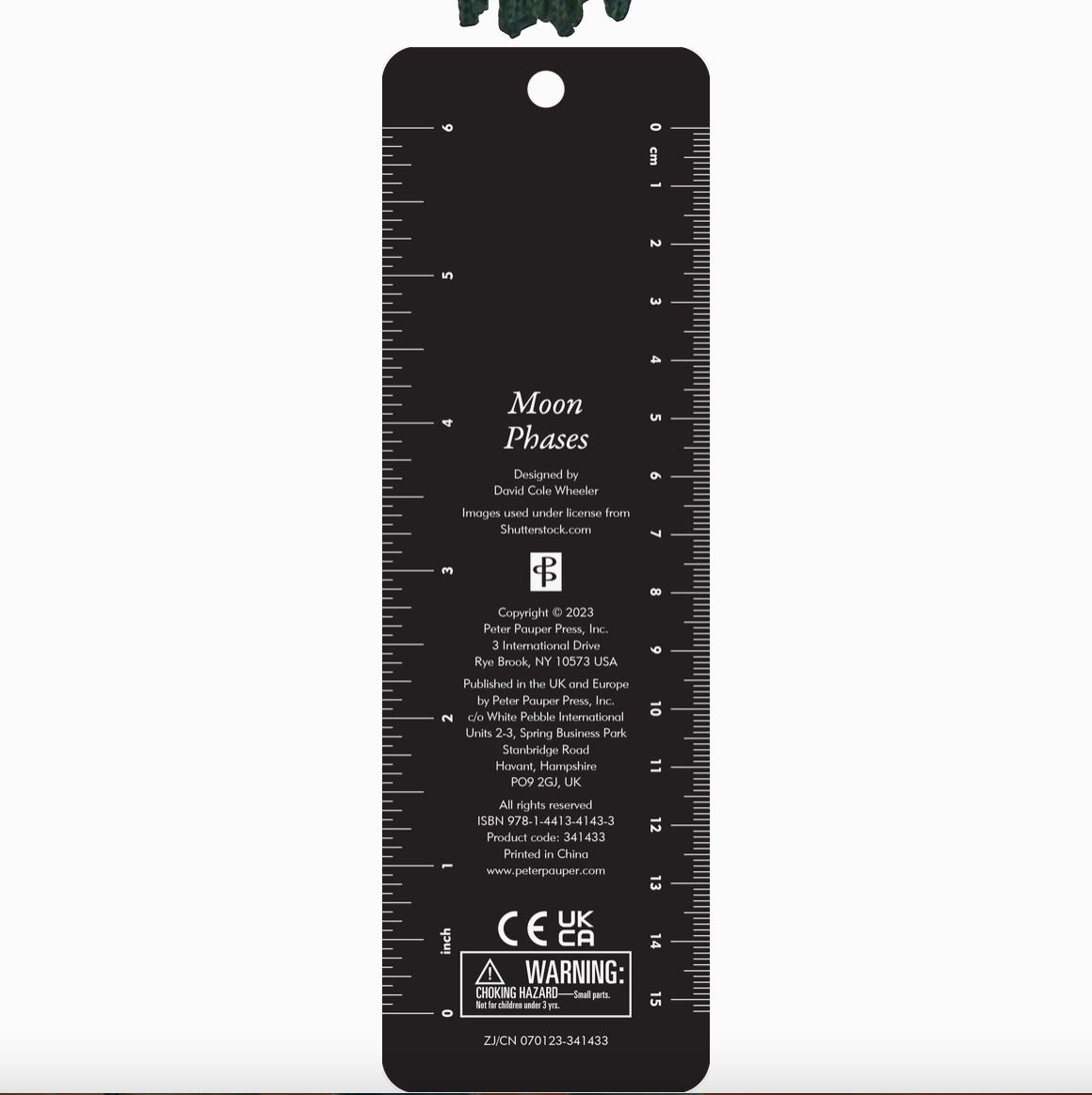 Moon Phases Beaded Bookmark
