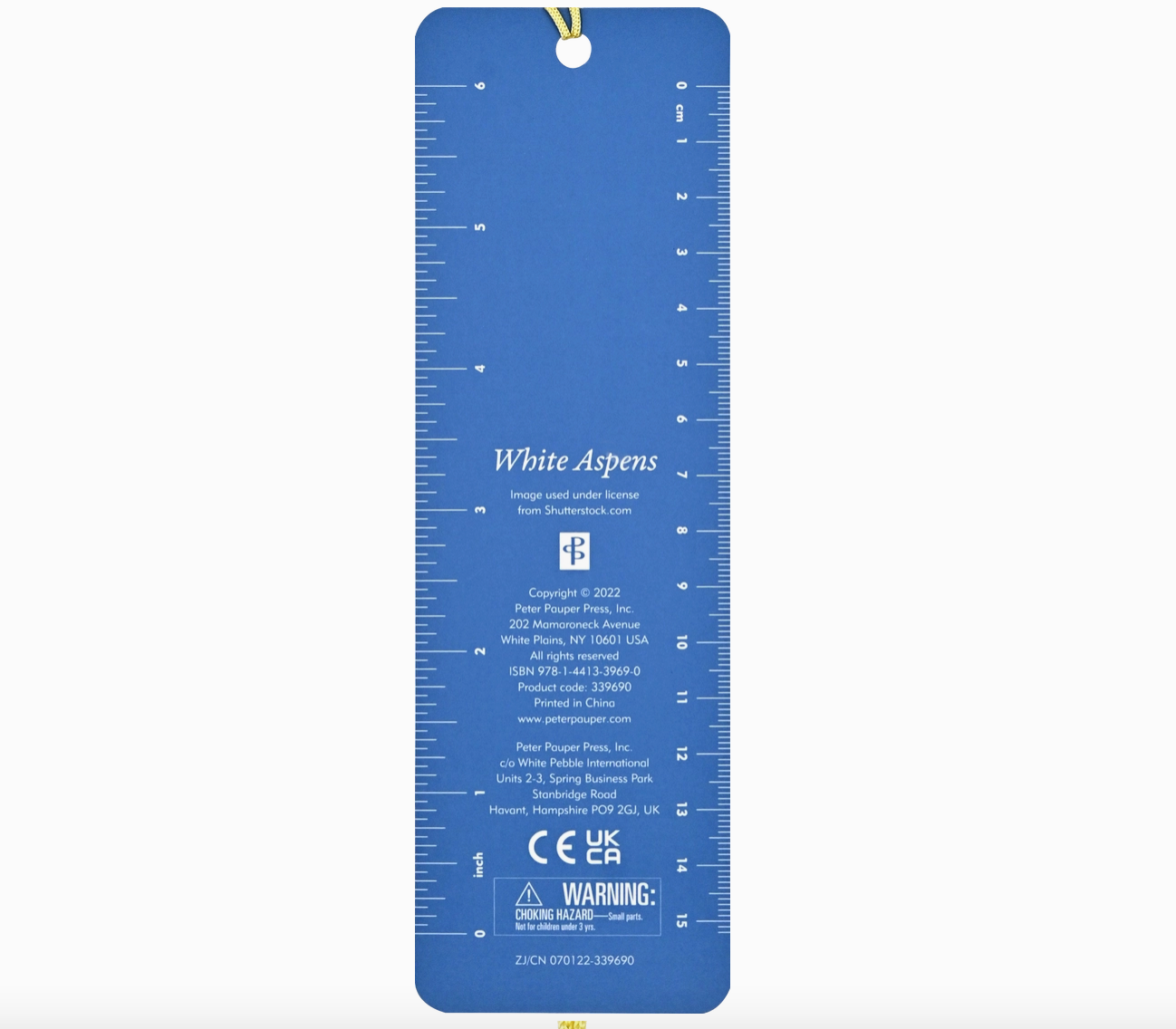 White Aspens Beaded Bookmark