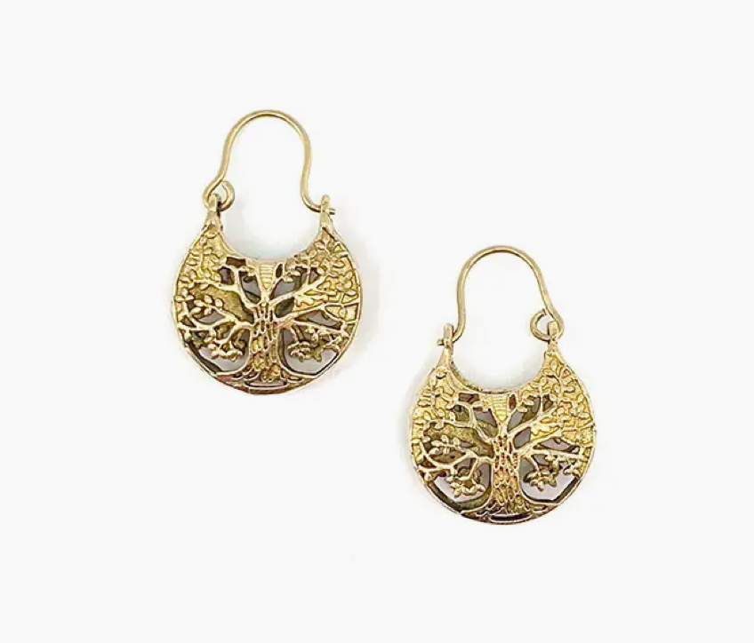 Tanvi Tree Hinged Top Earrings