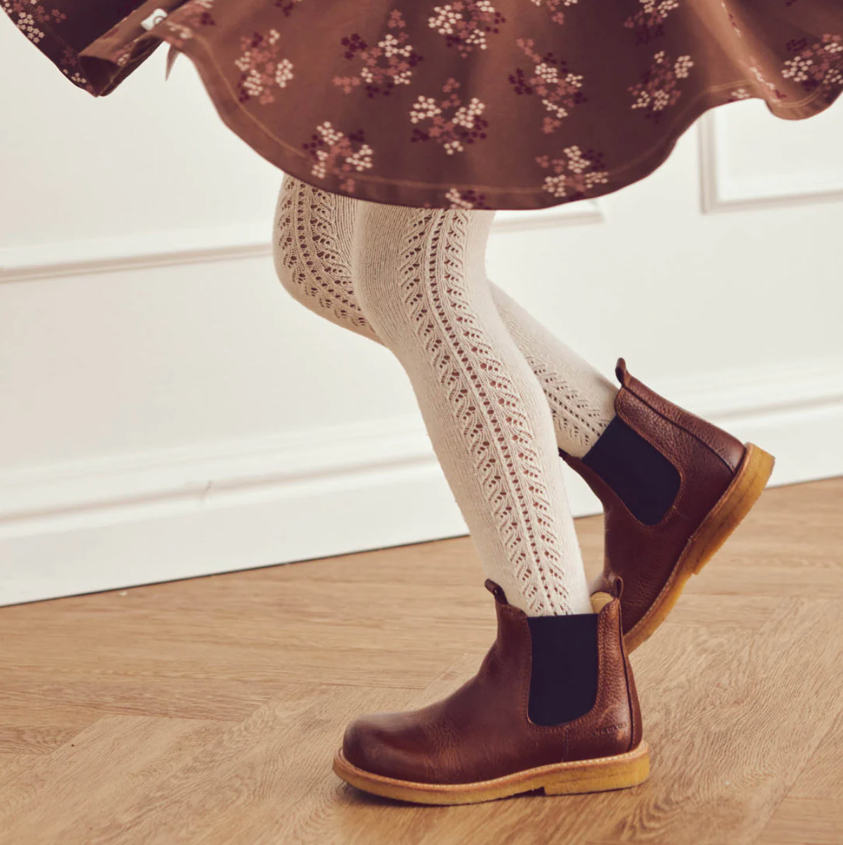 Lace Knit Girls Tights