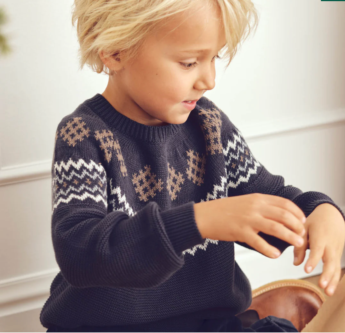 Kids Knit Jacquard Sweater