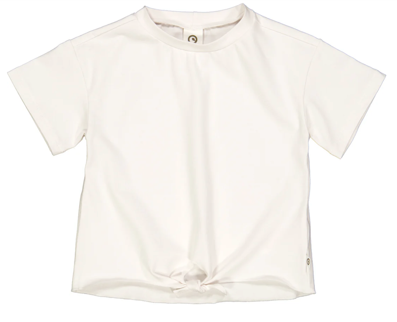 Girls Cozy Me Cream Knot Tee