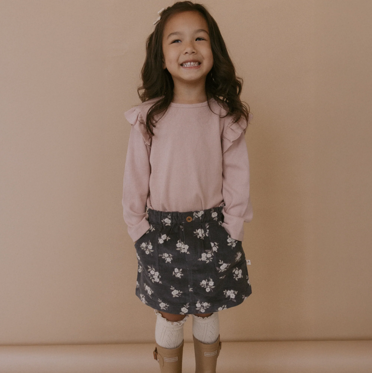 Girls Organic Corduroy Skirt