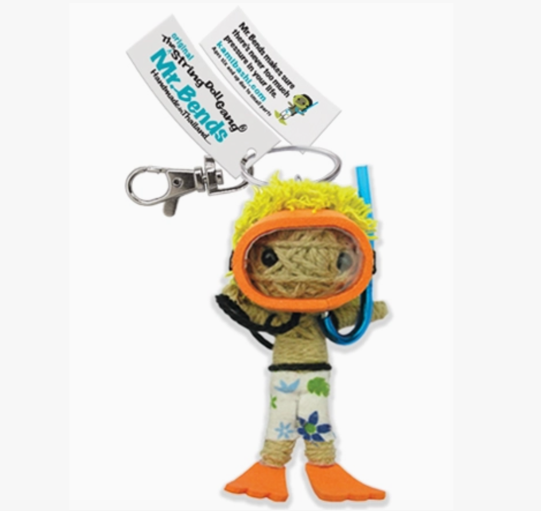 Mr Bends Snorkeler String Doll Keychain