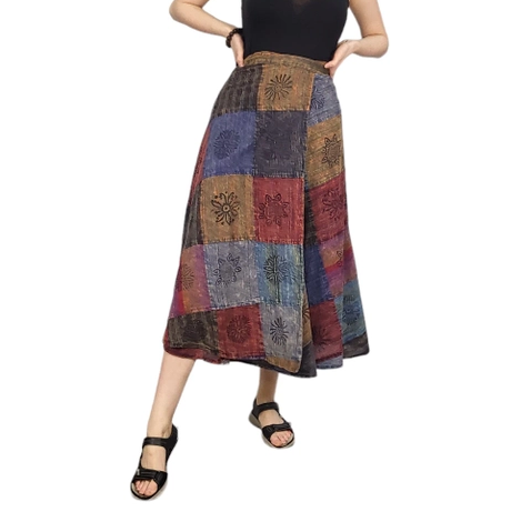 Patchouli Long Wrap Skirt