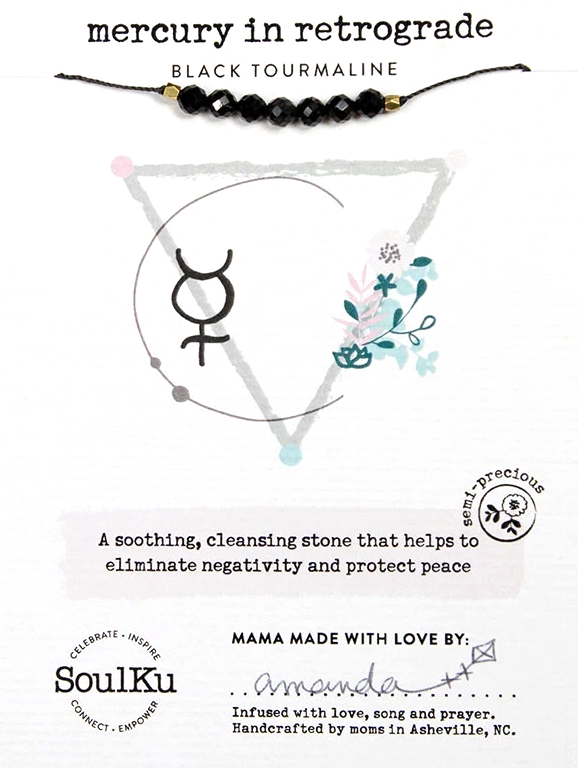 Mercury in Retrograde Necklace - Black Tourmaline