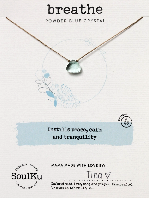 Soul Shine Necklace Powder Blue to Breathe