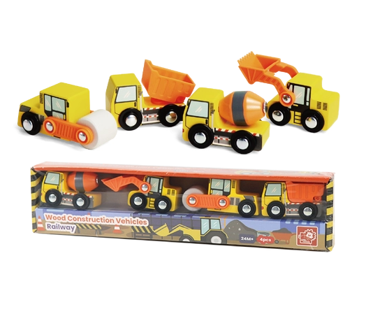 Wooden Construction Vehicles Set