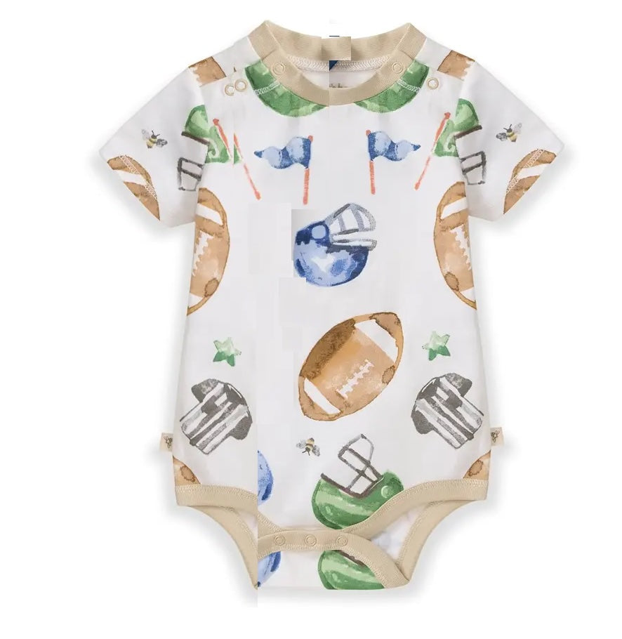 Football Field Goal Organic Onesie