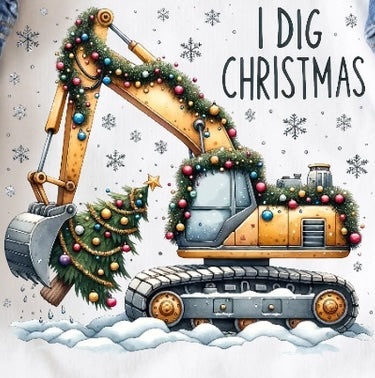 Kids I Dig Christmas Long Sleeve T-Shirt