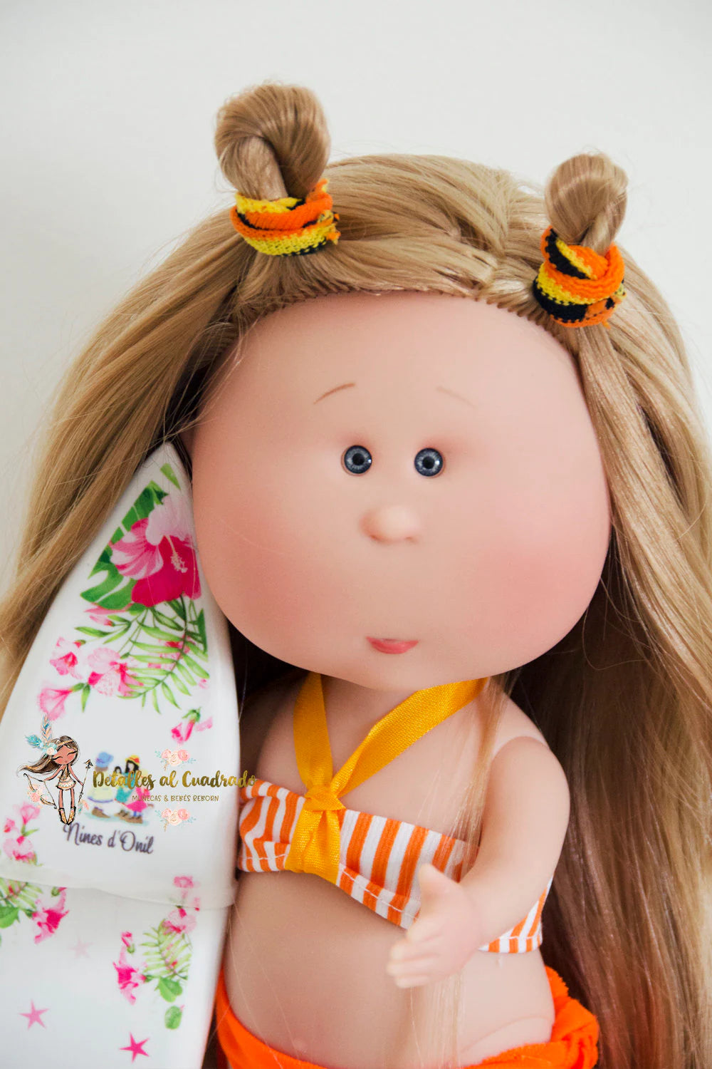Mia Summer Doll Orange Swimsuit-Blonde