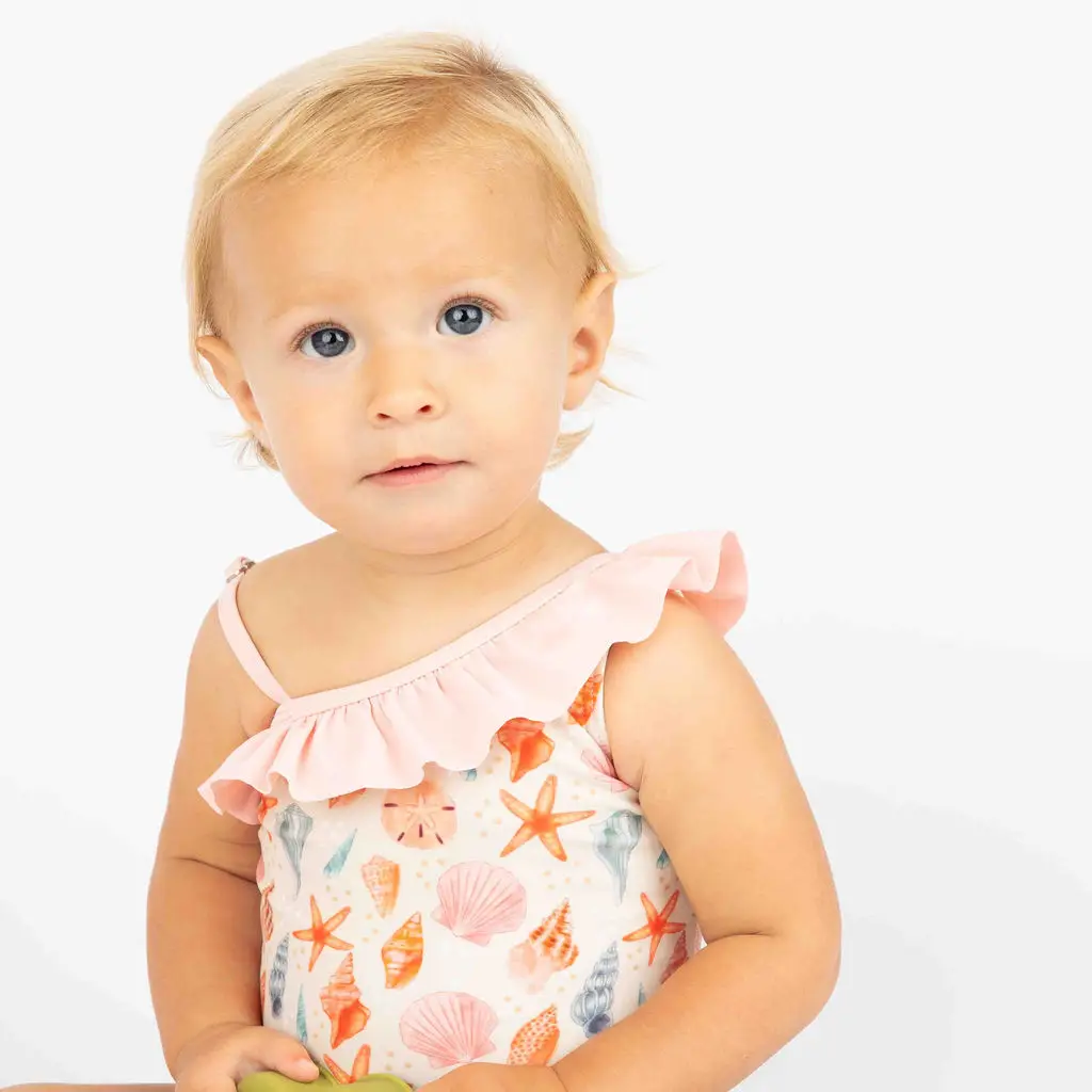 Baby Girl Sandy Seashells Swimsuit
