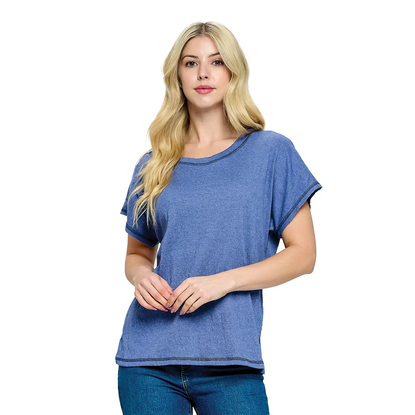 Ribbed Easy Fit Boho Top