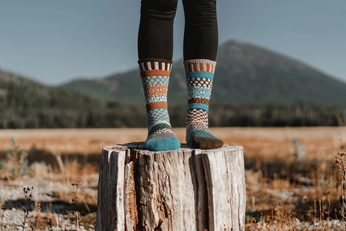Walnut Wool Crew Socks