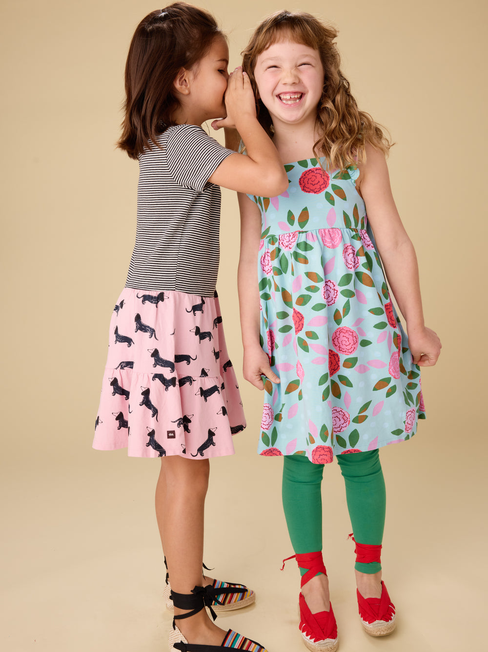 Girls Dachshunds Tiered Twirl Dress