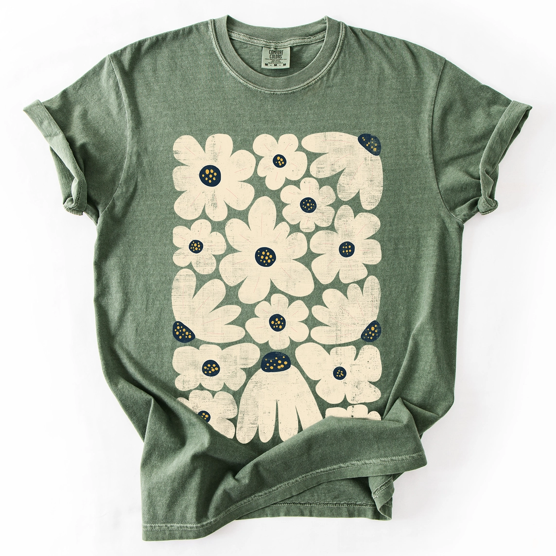 Cream Daisy Allover Floral T-Shirt