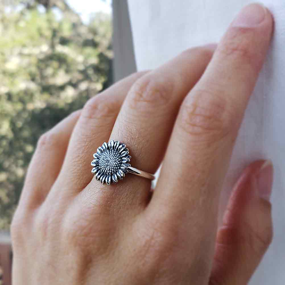 Sterling Sunflower Ring