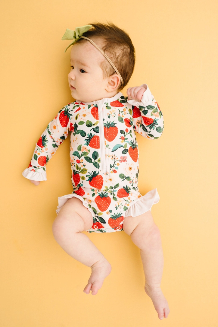Vintage Strawberry Baby + Toddler Swimsuit