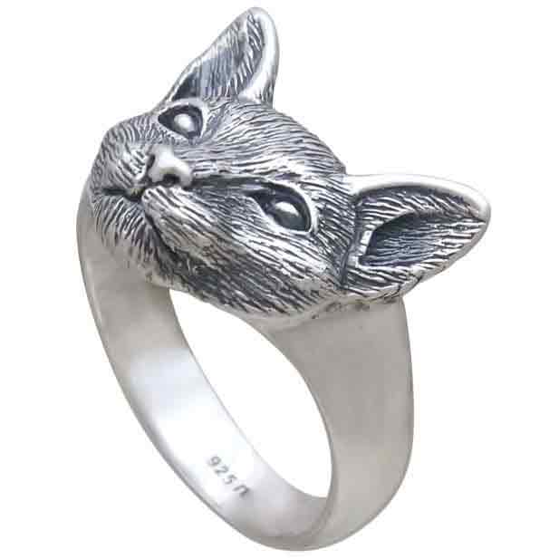 Detailed Cat Face Ring