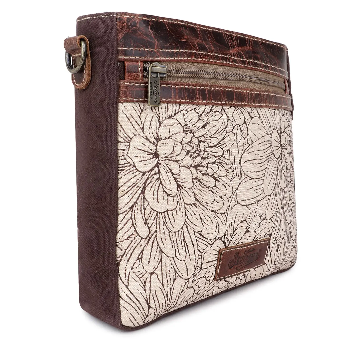 Women's Square Crossbody Bag - Flower Petals
