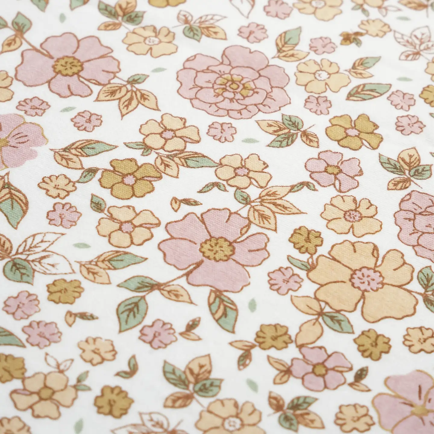 Girls Organic Flutter Dress - Summer Garden