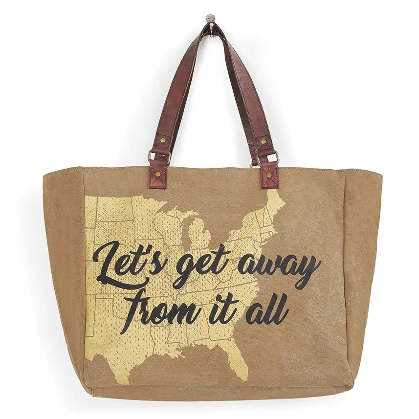 Let's Get Away Canvas Weekender Bag