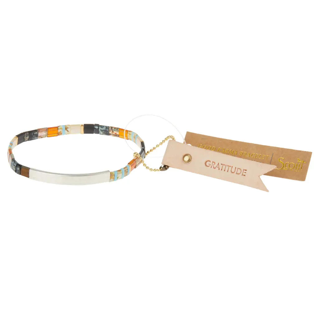 Good Karma Bracelet Gratitude-Earth/Silver