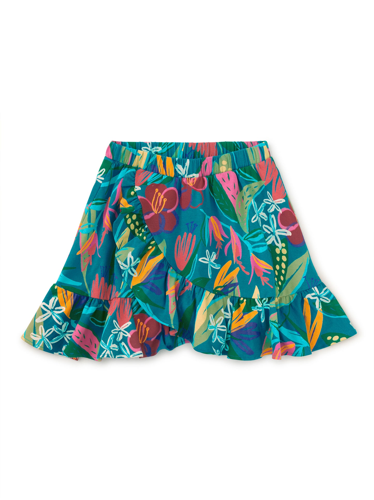 Girls Ruffle Skirt Tropical Floral