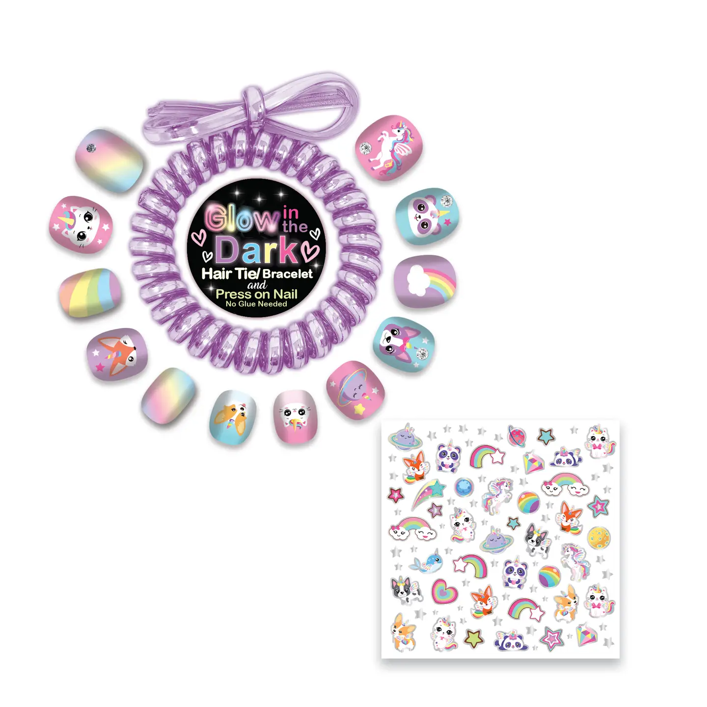 Girls Dazzle Nails Glow in the Dark