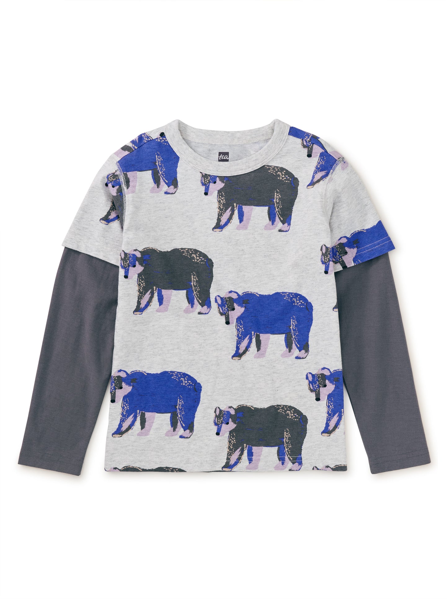 Kids Bushy Bear Print Tee