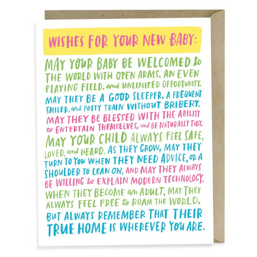Wishes For New Baby Card