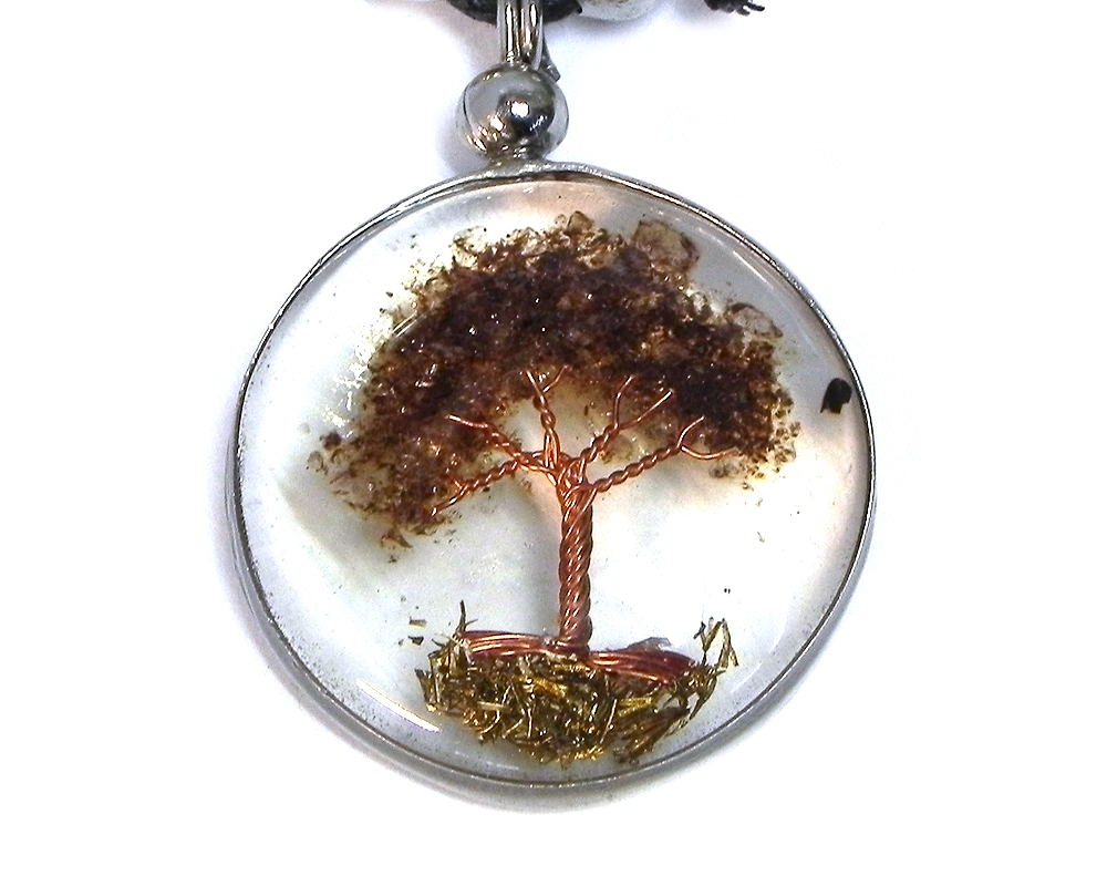 Acrylic Inlay Tree of Life Necklace