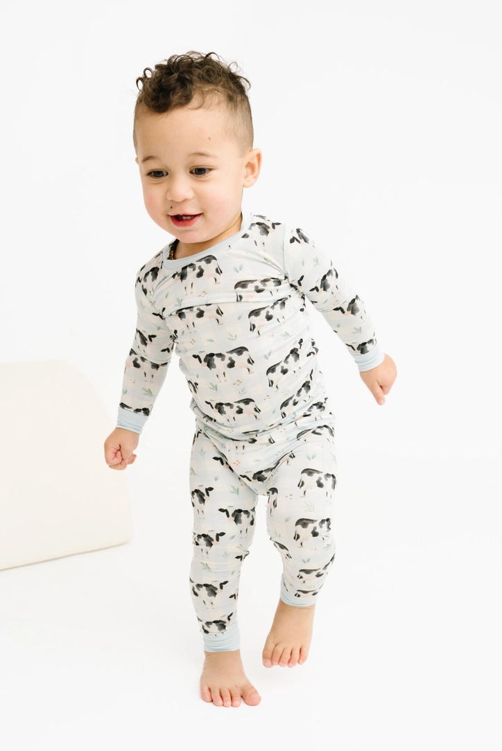 Kids Dairy Cow Bamboo Pajamas