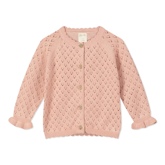 Baby Aurora Cardigan Sweater: Rose