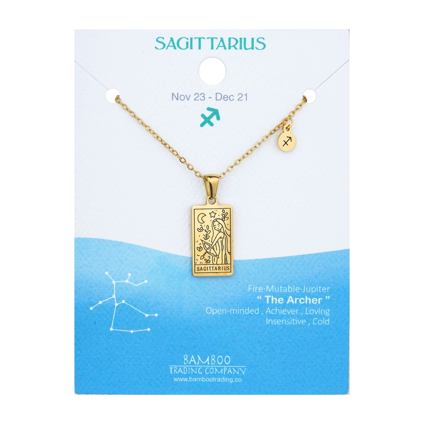 Engraved Zodiac Necklace