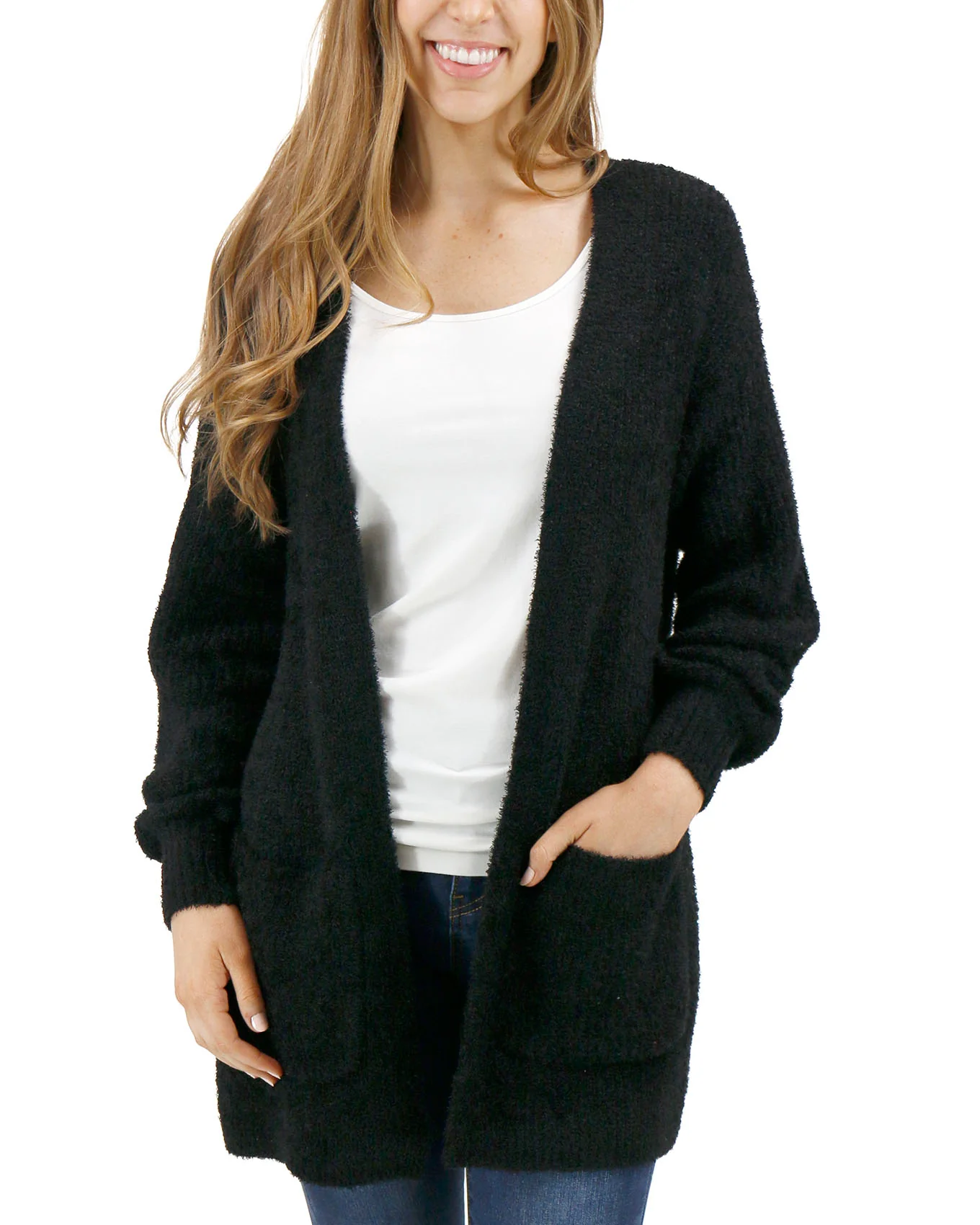 Knit Fuzzy Cardigan