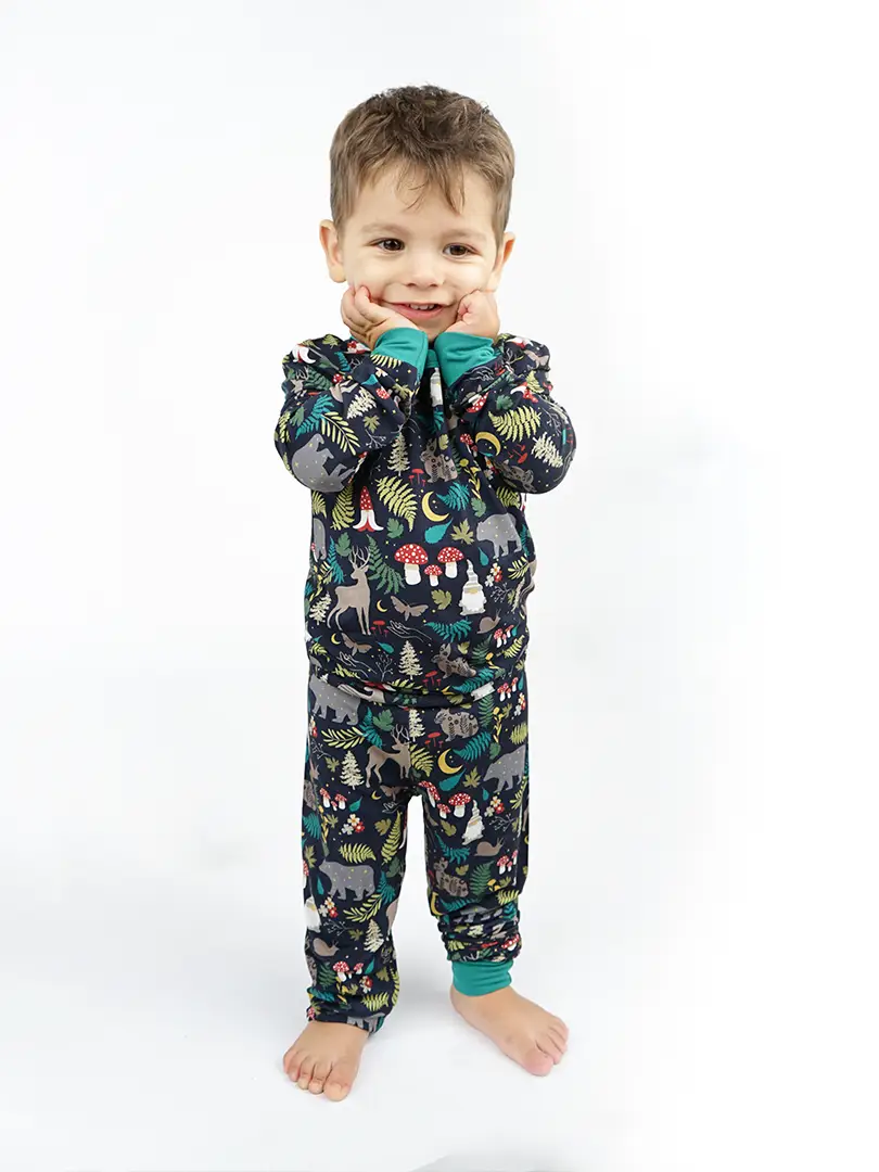 Night Forest Kids Bamboo Pajamas